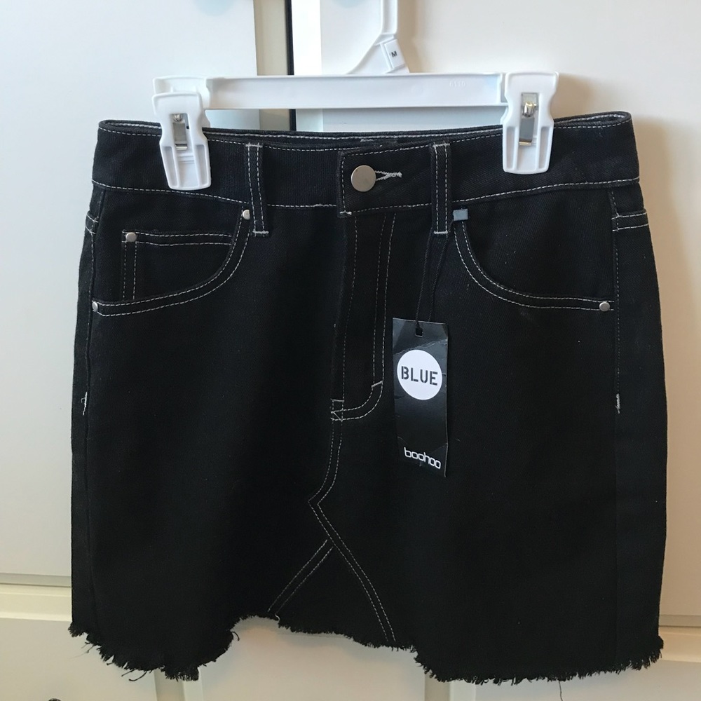 Black Denim Skirt